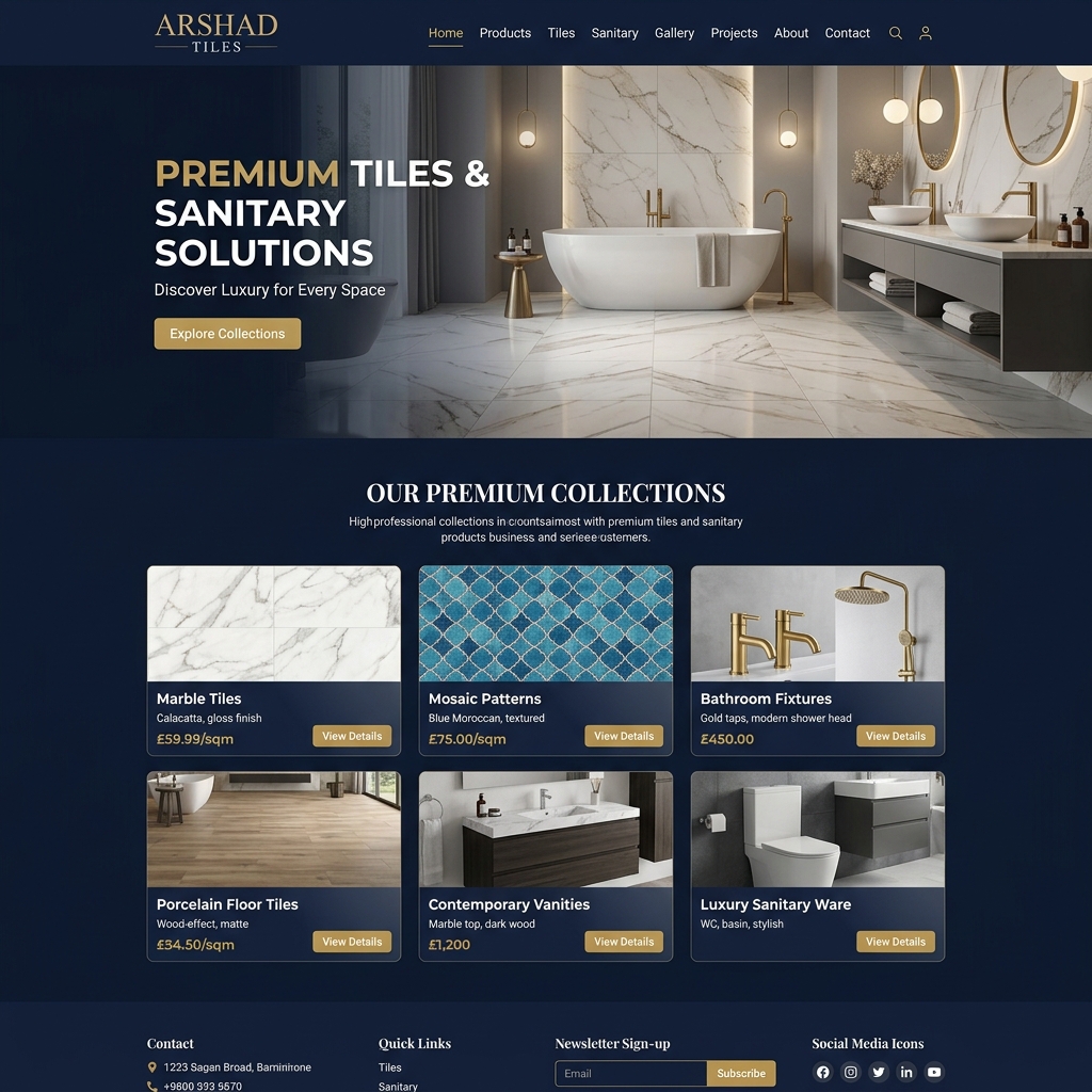 Arshad Tiles Website Preview