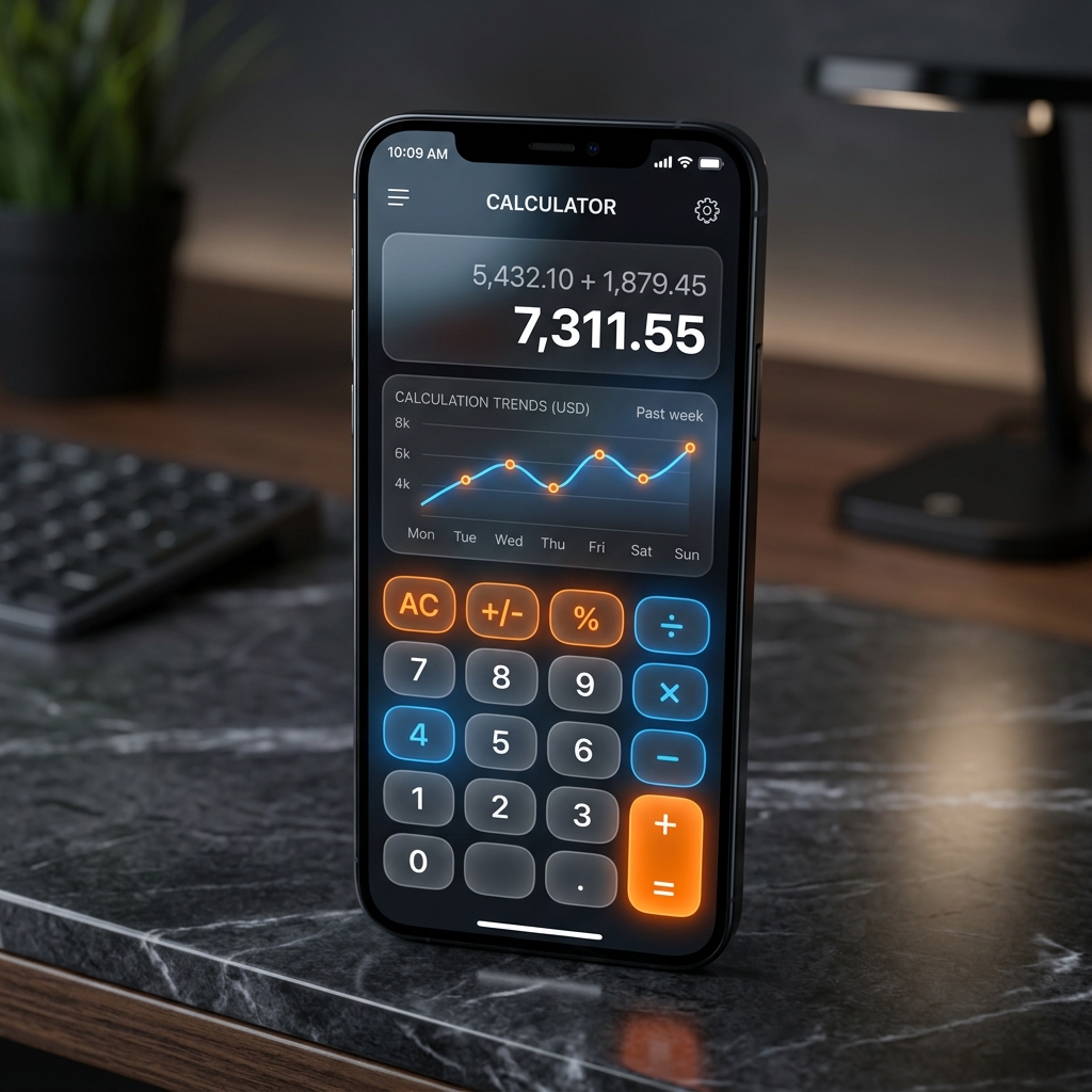 Calculator App Screen Mockup